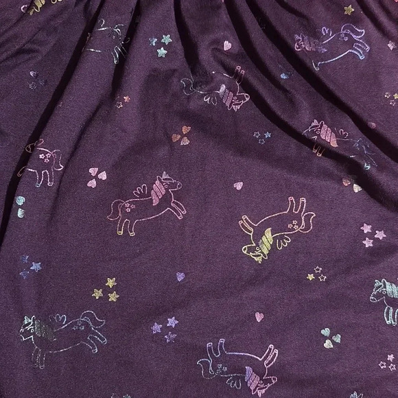 3/4 Sleeves Girl dress, size 6x, gently worn, stars and unicorns - Picture 3 of 3